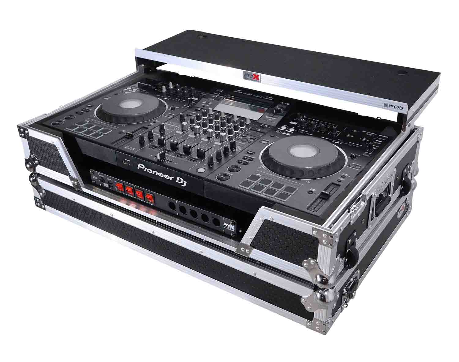 ProX XS-XDJXZ SZ WLT, Flight Case for Pioneer XDJ-XZ and DDJ-SZ2 Digital Controller with Laptop Shelf and Wheels - Hollywood DJ