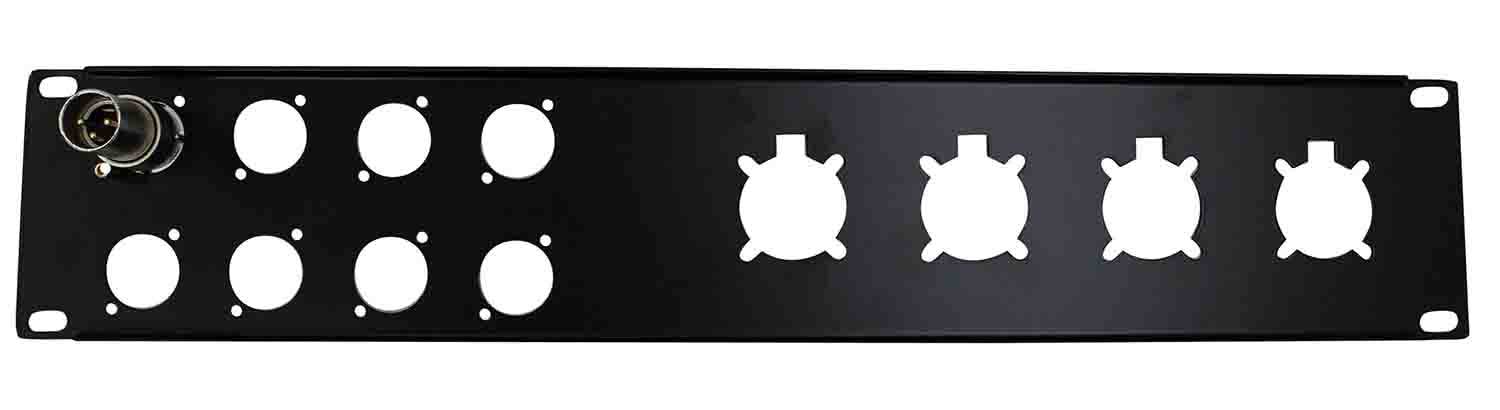 ProX T-P2-4X8 2 Unit Unloaded Patch Panel for 8 XLR and 4 NL4 Speakon or NAC3 Powercon - Hollywood DJ