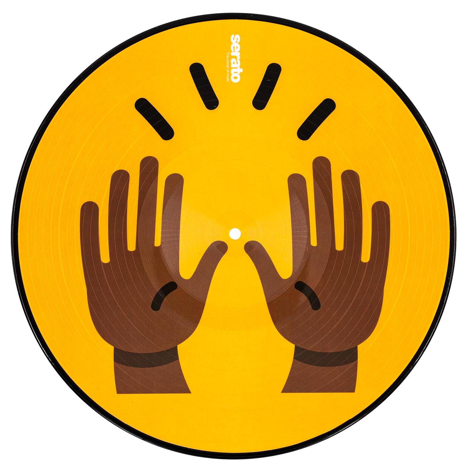 Serato SCV-PS-EMJ-1 Emoji Series #1 Hands, 12” Control Vinyl for Serato DJ - Pair - Hollywood DJ
