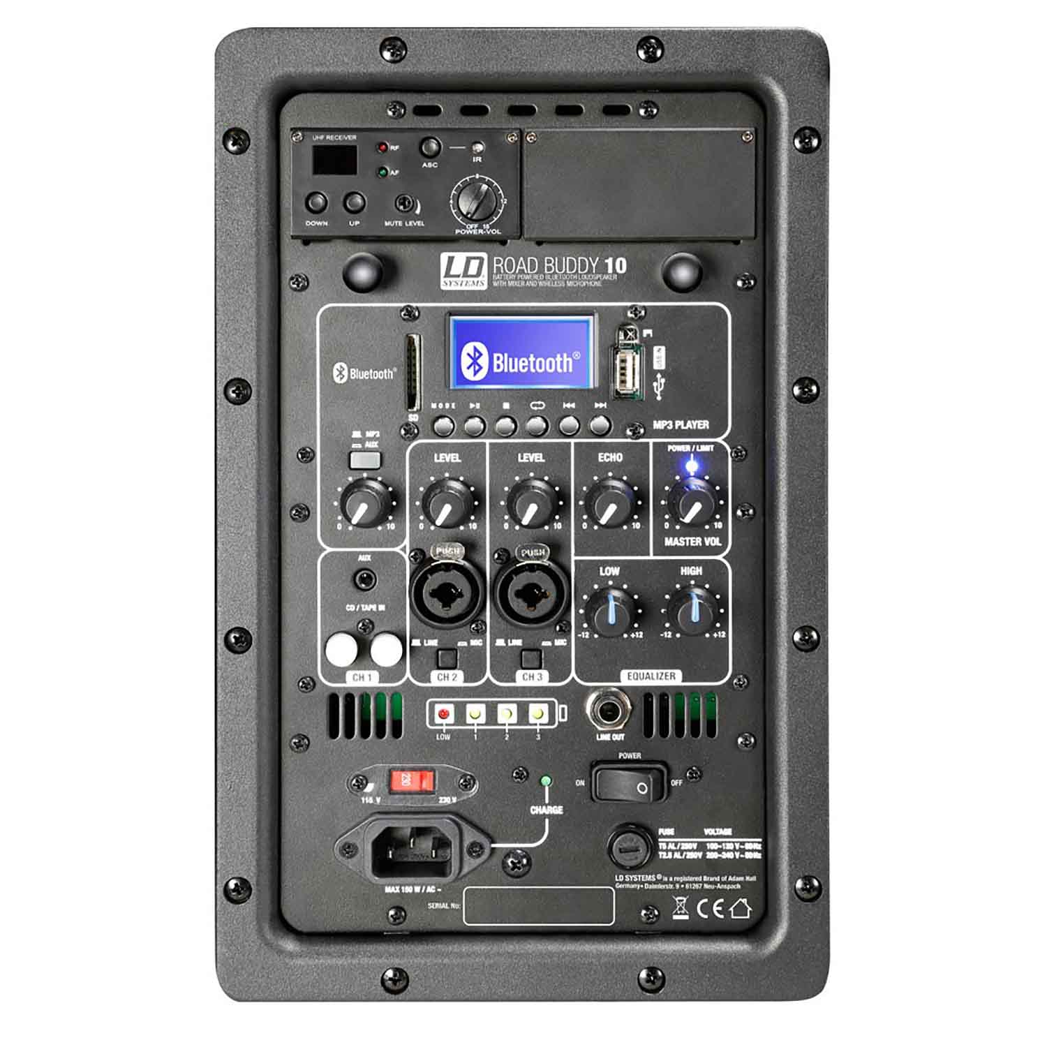 LD Systems ROADBUDDY 10 B5, Battery Powered Bluetooth Speaker With Mixer And Wireless Microphone - Hollywood DJ
