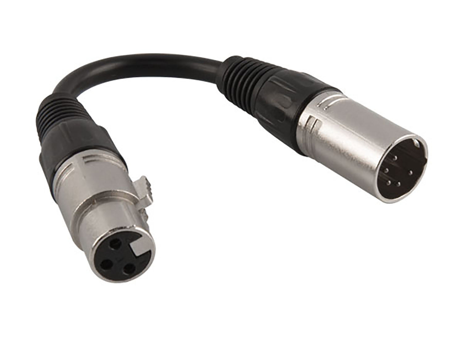 Chauvet DJ DMX3F5M DMX3F5M 5-Pin Male to 3-Pin Female 6'' DMX Conversion Plug | Lighting Accessories - Hollywood DJ