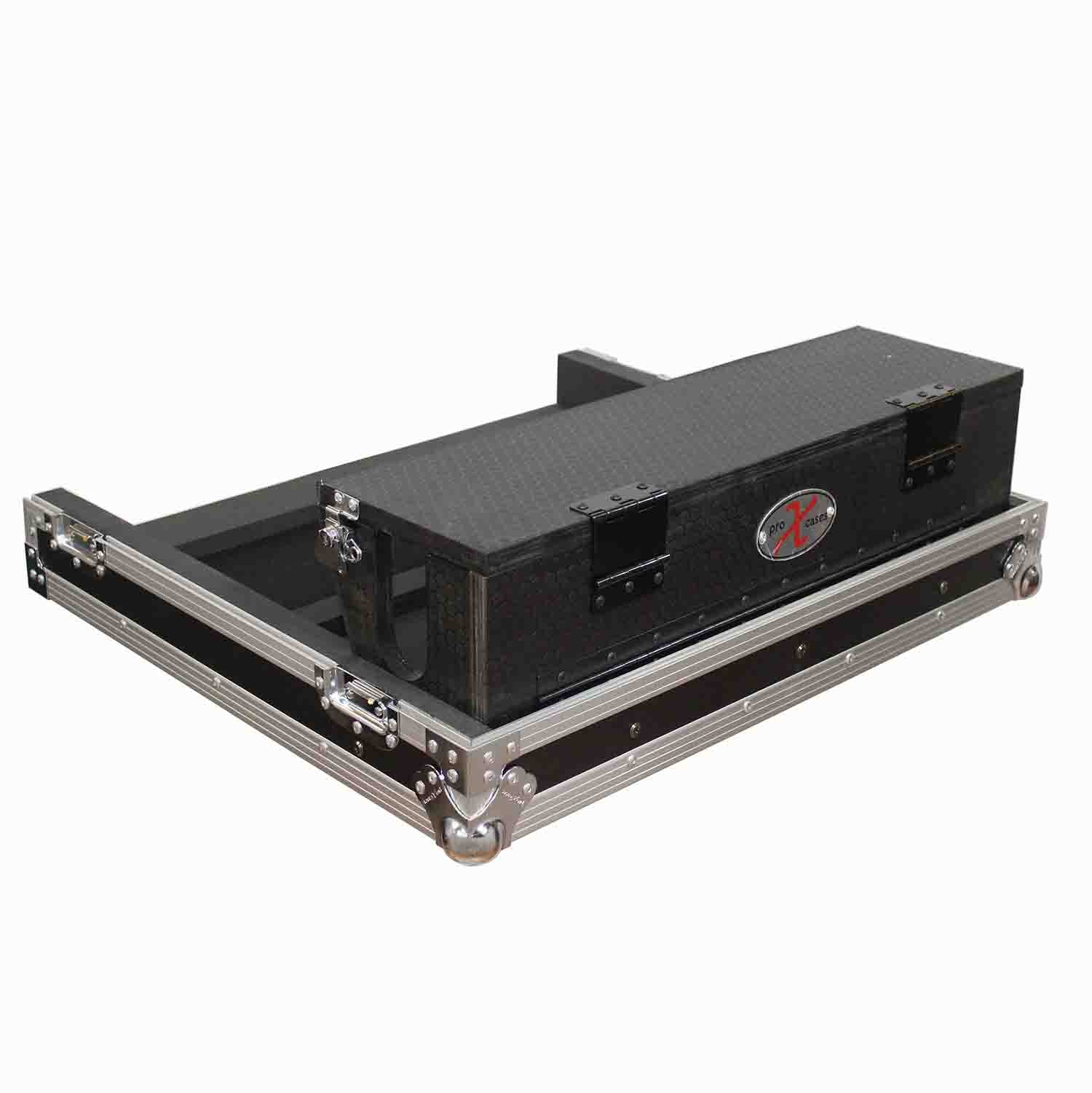 ProX XS-AHQU24DHW DJ Flight Road Case for Allen and Heath QU-24 Mixer With Doghouse and Wheels ProX Cases
