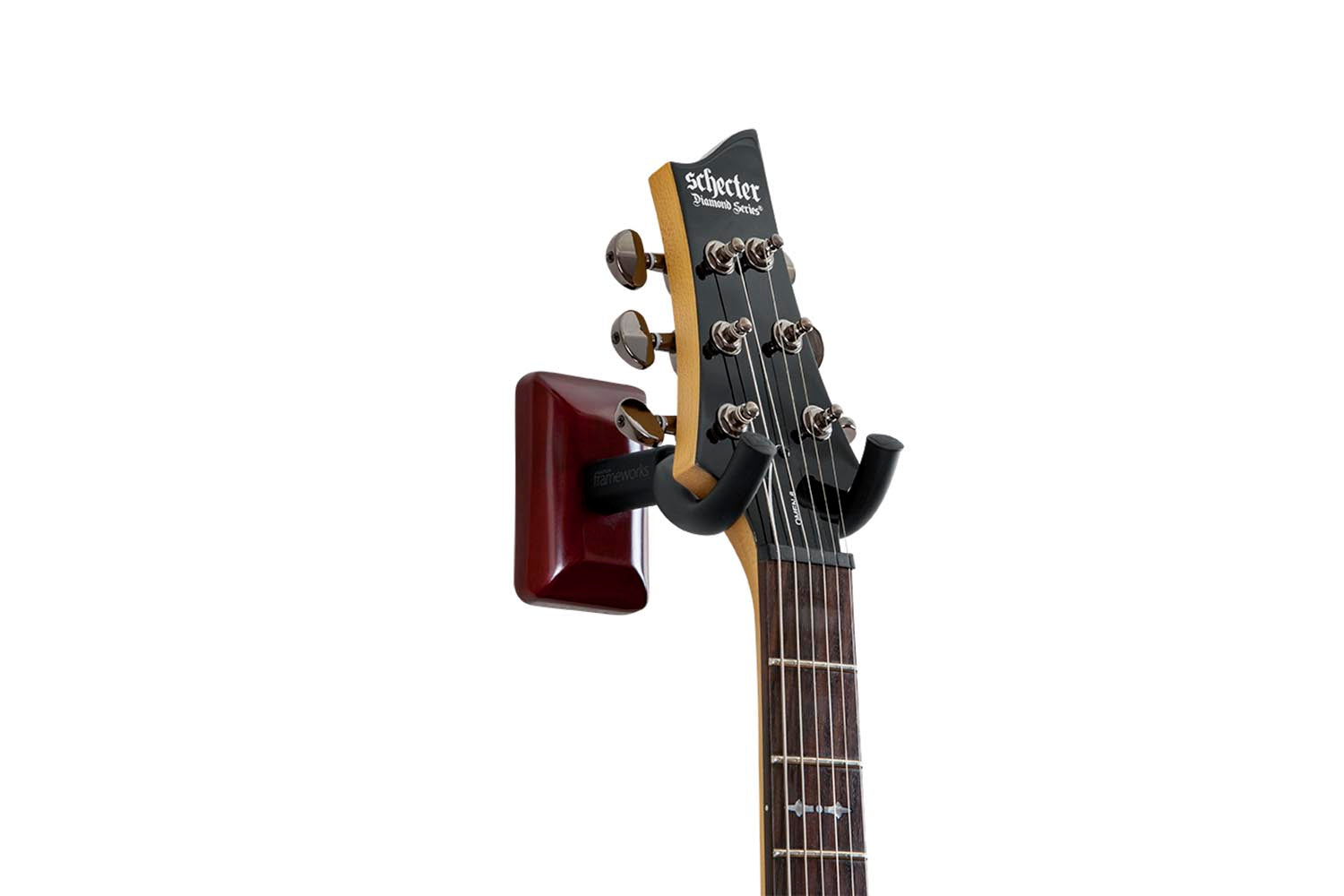 Gator Frameworks GFW-GTR-HNGRCHR Cherry Wall Mount Guitar Hanger - Hollywood DJ