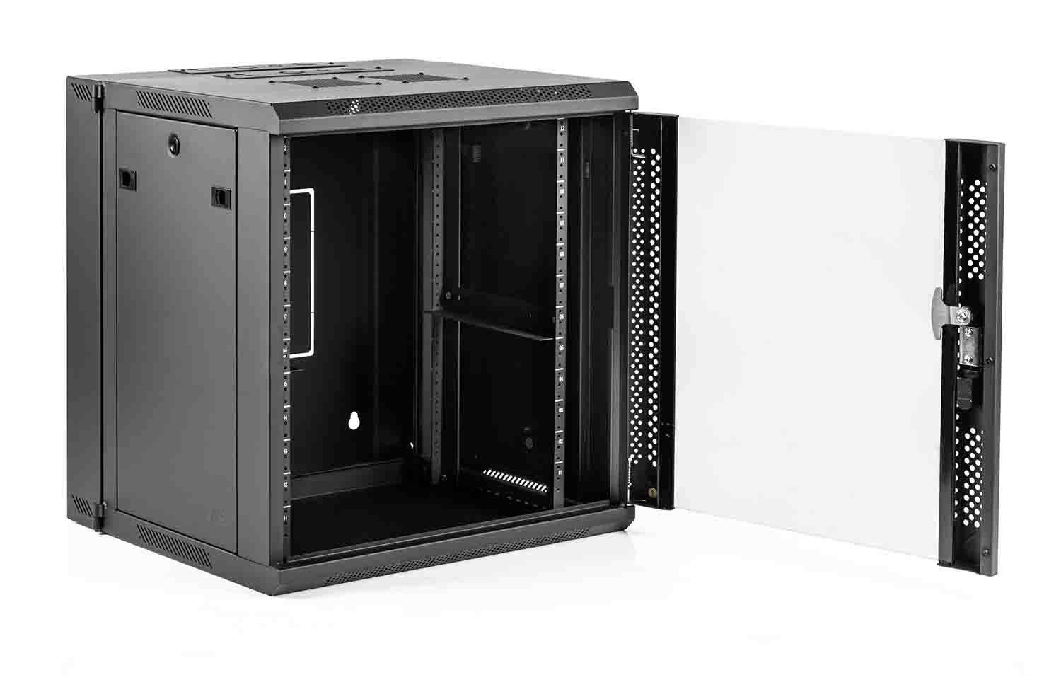 Gator Cases GRW2009509, 9U Sectional Wall Rack with Glass Door - 21″ Deep - Hollywood DJ