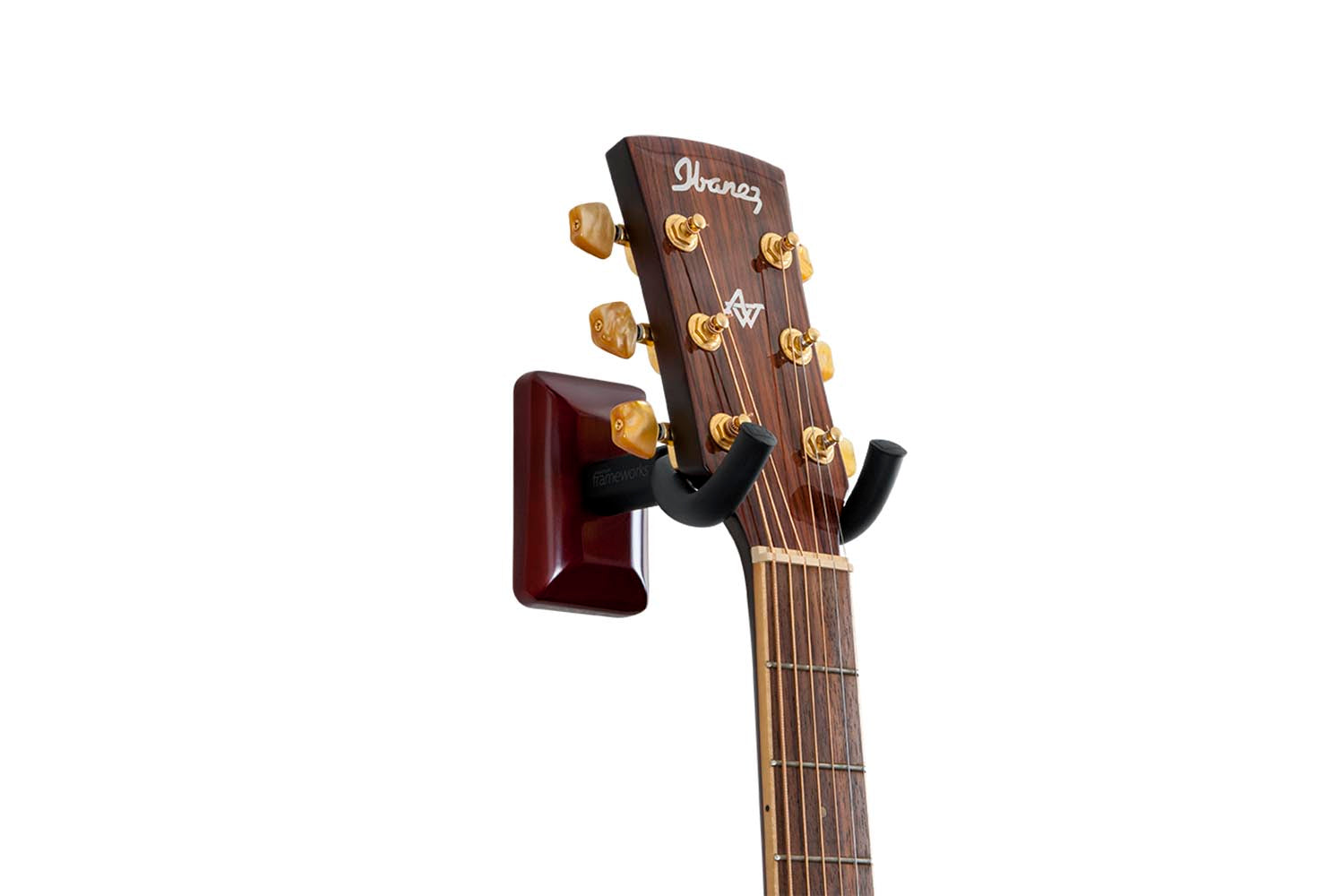 Gator Frameworks GFW-GTR-HNGRCHR Cherry Wall Mount Guitar Hanger - Hollywood DJ