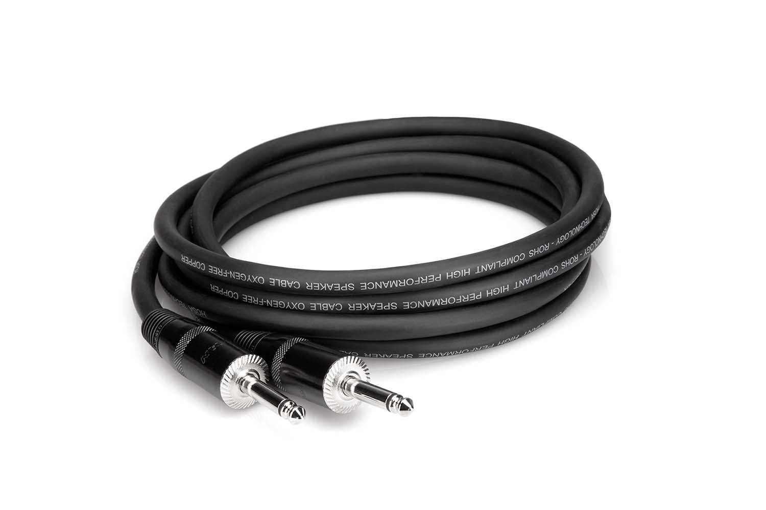Hosa SKJ-403 Pro Speaker Cable REAN 1/4 in TS to Same - 3 Feet - Hollywood DJ