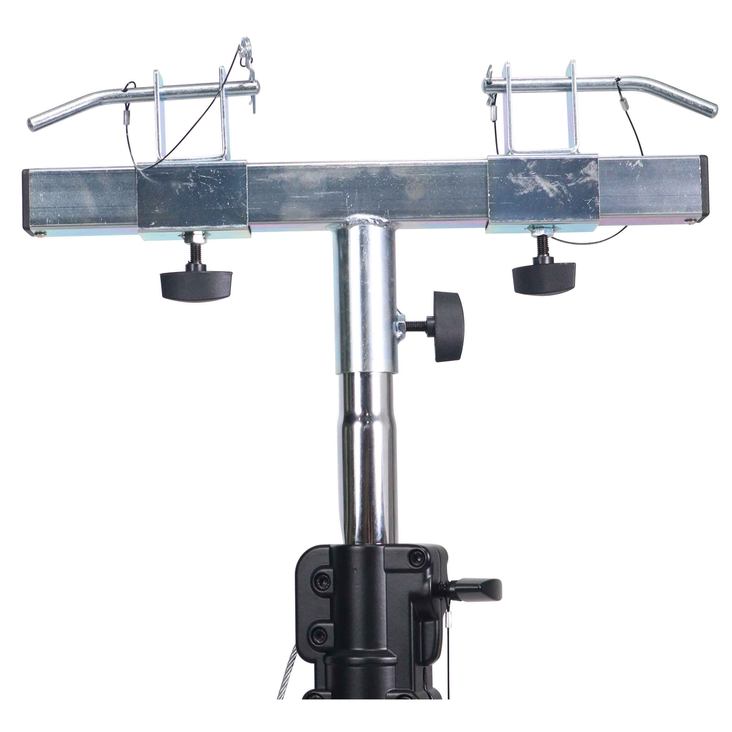 ProX T-LS35C-STAND, Set of (2) 9.5 Ft Crank Stands with T-Bars Supports Triangle Truss Segments for DJ Lighting - Hollywood DJ