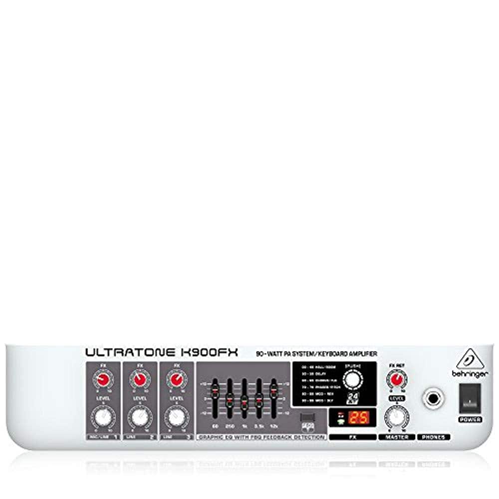 Behringer K900FX, 90W 3-Channel PA System W/Keyboard Amplifier and Feedback Detection - Hollywood DJ
