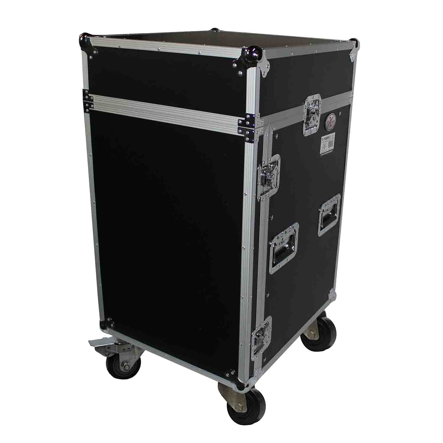 ProX T-16MR LT 16U Rack x 10U Top Mixer DJ Combo Flight Case with Laptop Shelf - Hollywood DJ