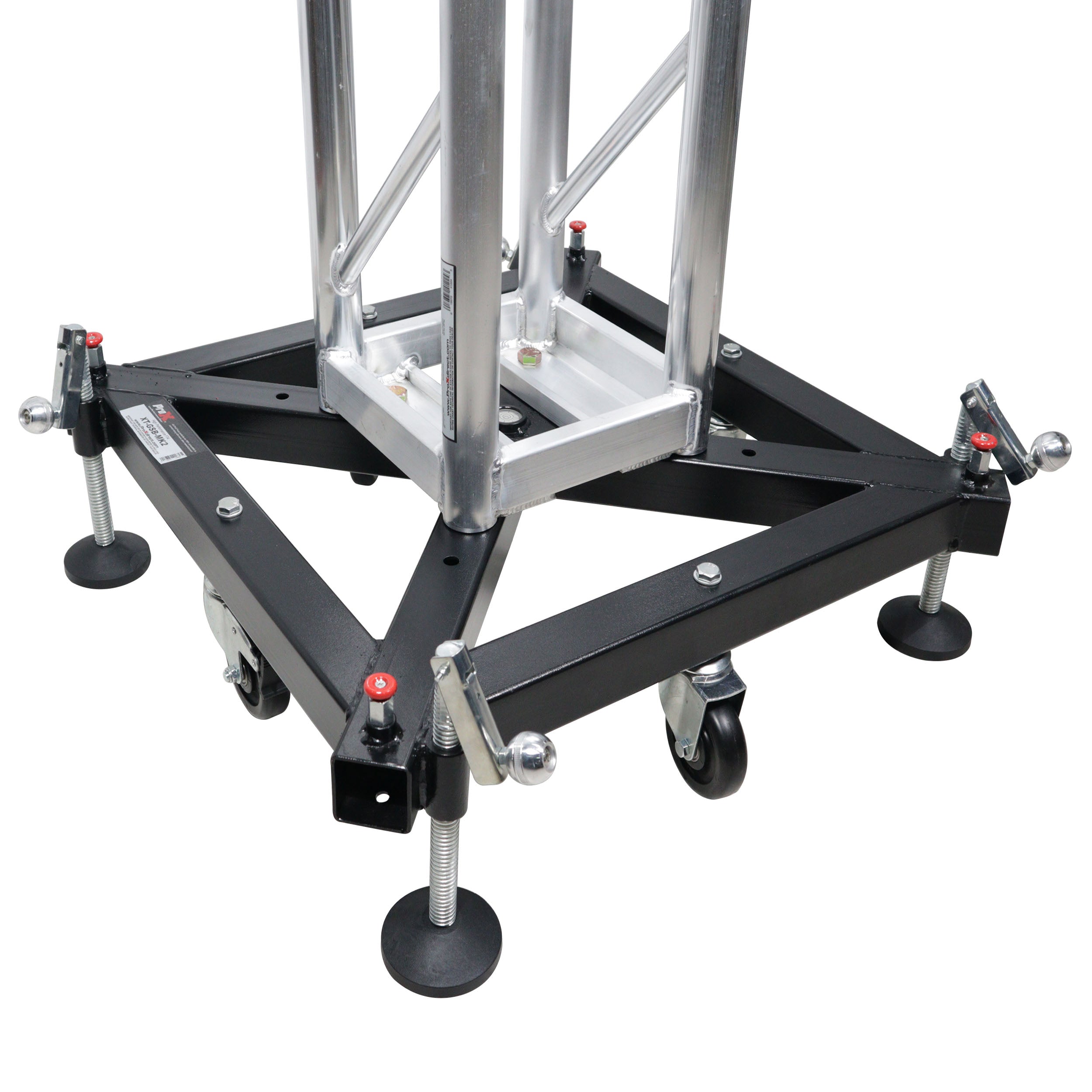 ProX XT-GSBOUTSX4PKG, Ground Support and Leg Stabilizer Package Includes Rolling Base 4x Outrigger Leg Braces ProX Cases
