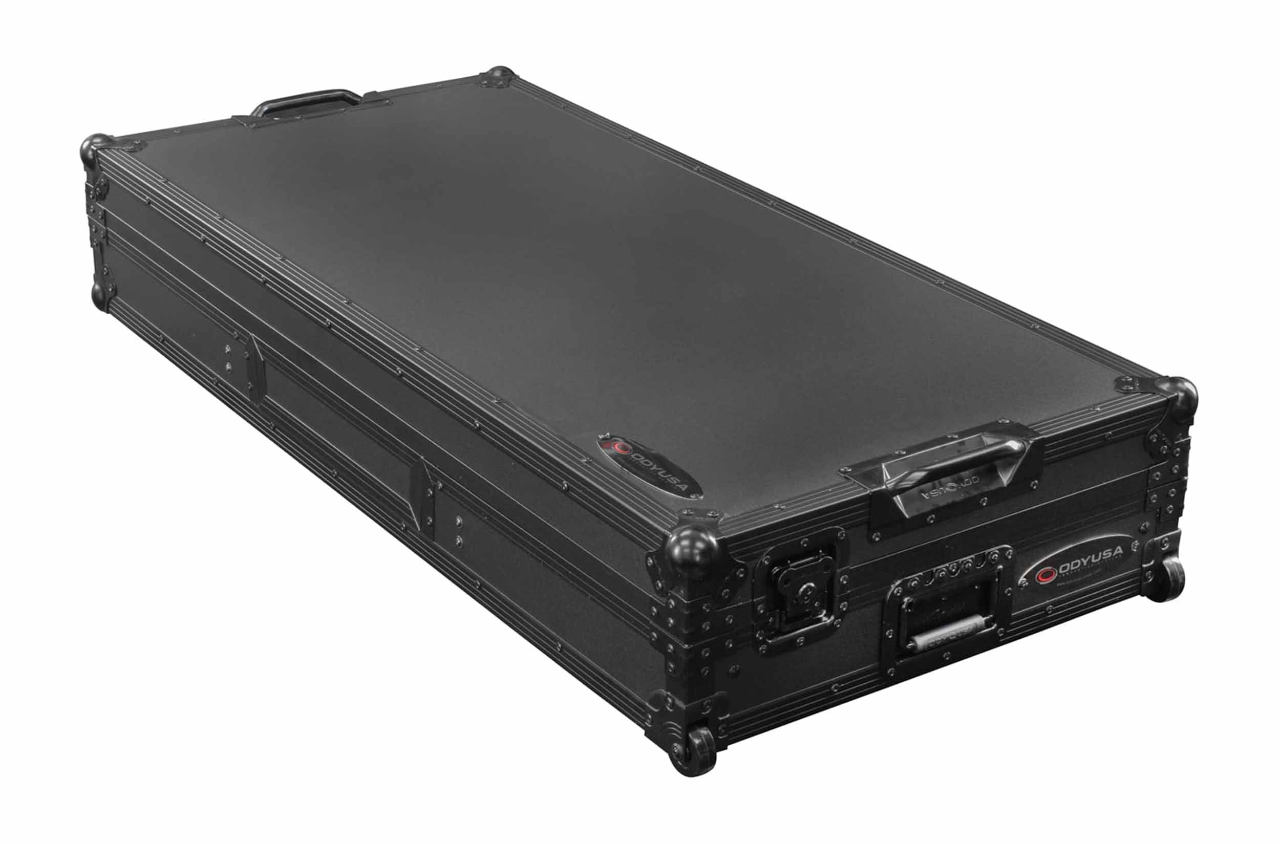 Odyssey FZGSDJMA9CDJWBL Glide Style DJ Coffin Flight Case with Wheels for DJM-A9 and CDJ-3000 or Similar Size Gear- Black Label - Hollywood DJ