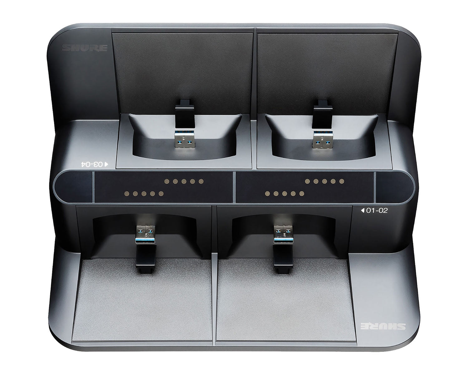 Shure SBC450-US 4-Bay Networked Docking Station with Power Supply - Hollywood DJ