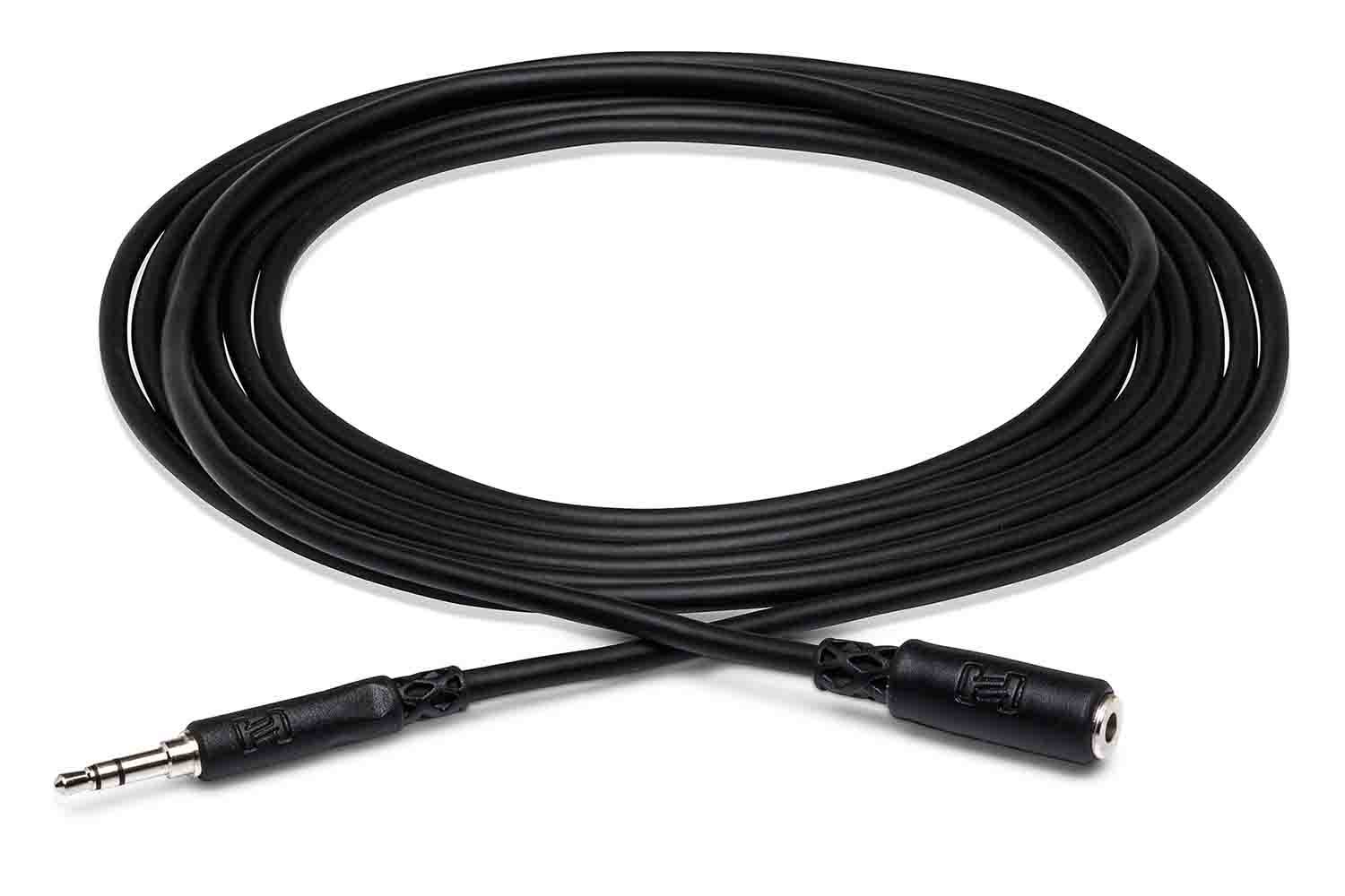 Hosa MHE-110 Headphone Extension Cable, 3.5 mm TRS to 3.5 mm TRS - 10 Feet - Hollywood DJ