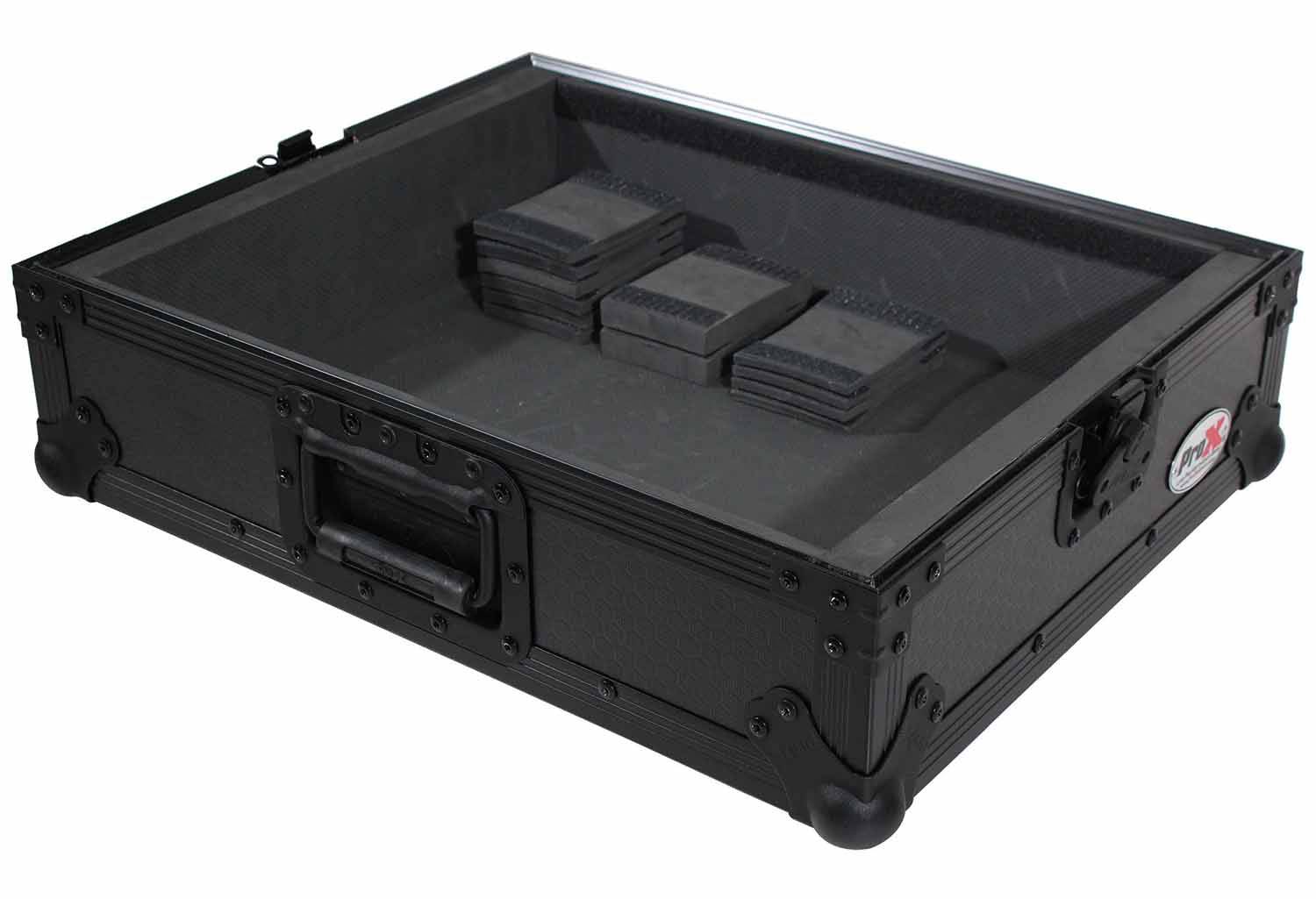 ProX T-TTBL Flight Case for Turntable with Foam Kit - Black on Black - Hollywood DJ