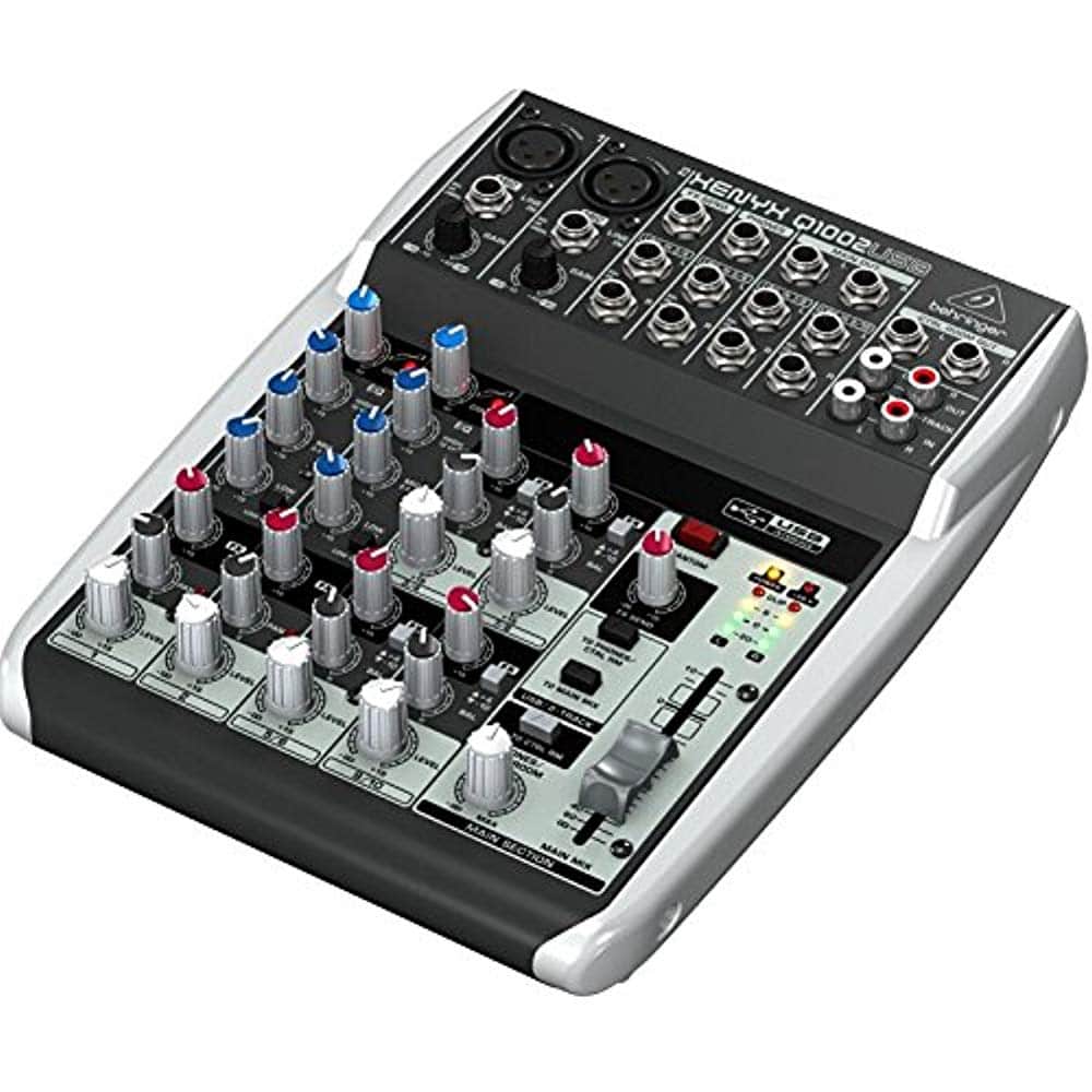 Behringer Q1002USB, 10-Input 2-Bus Mixer with USB Audio Interface - Hollywood DJ