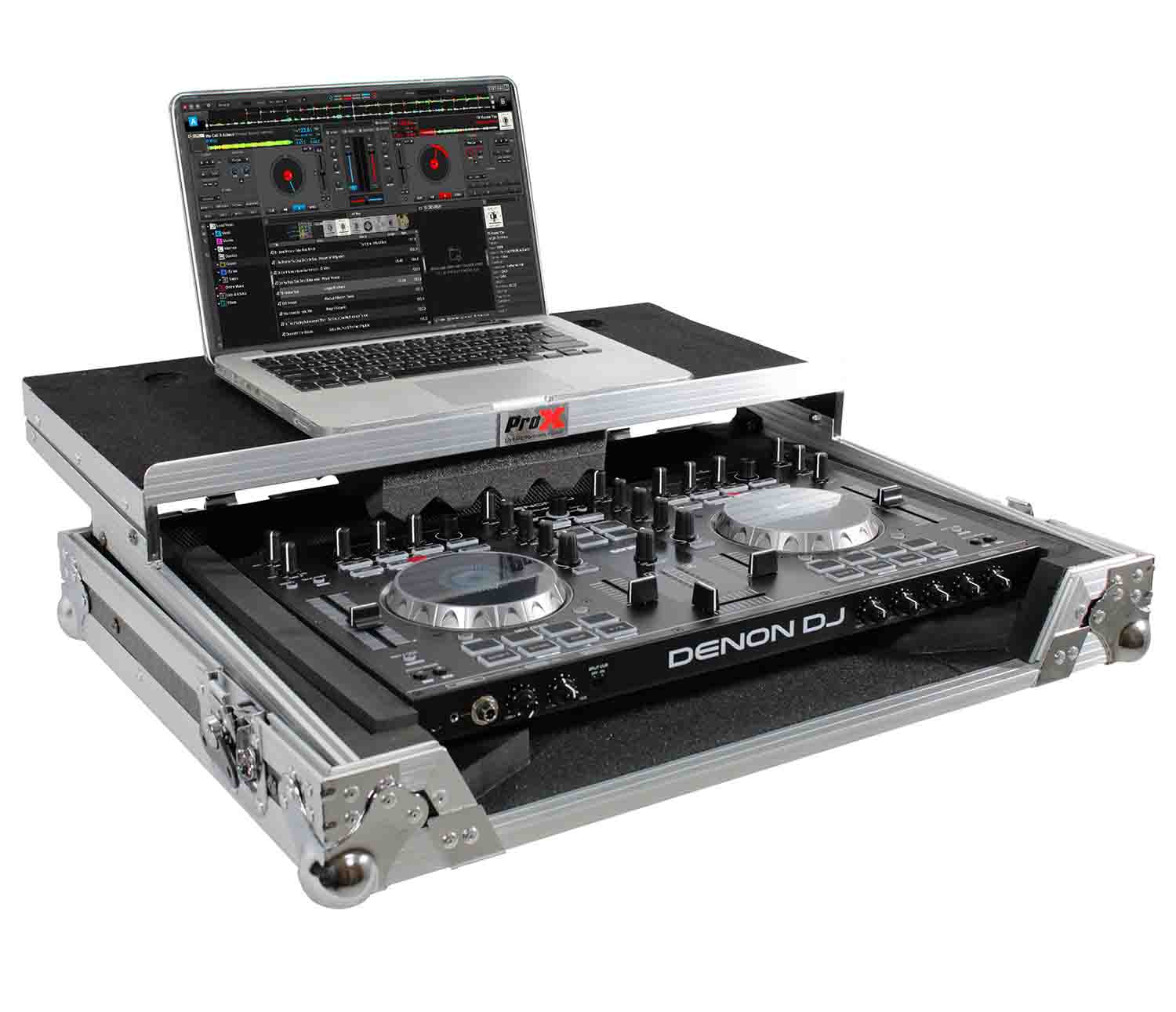 B-Stock: ProX XS-UXXLTMK2 Universal DJ Flight Case for Medium to Large Size DJ Controllers with Sliding Laptop Shelf - Hollywood DJ