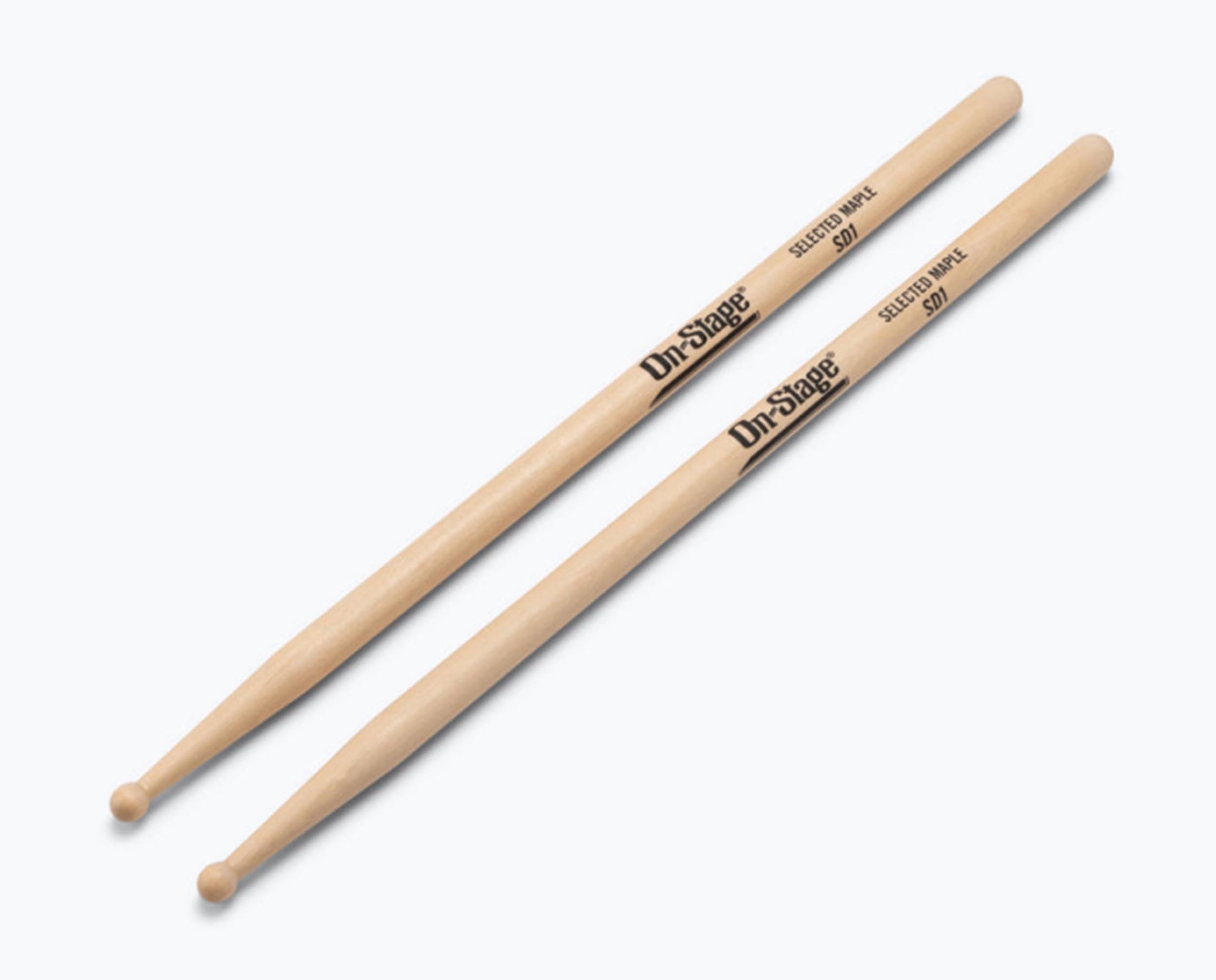 On Stage MWSD1, Round Tip Maple Drumstick On-Stage