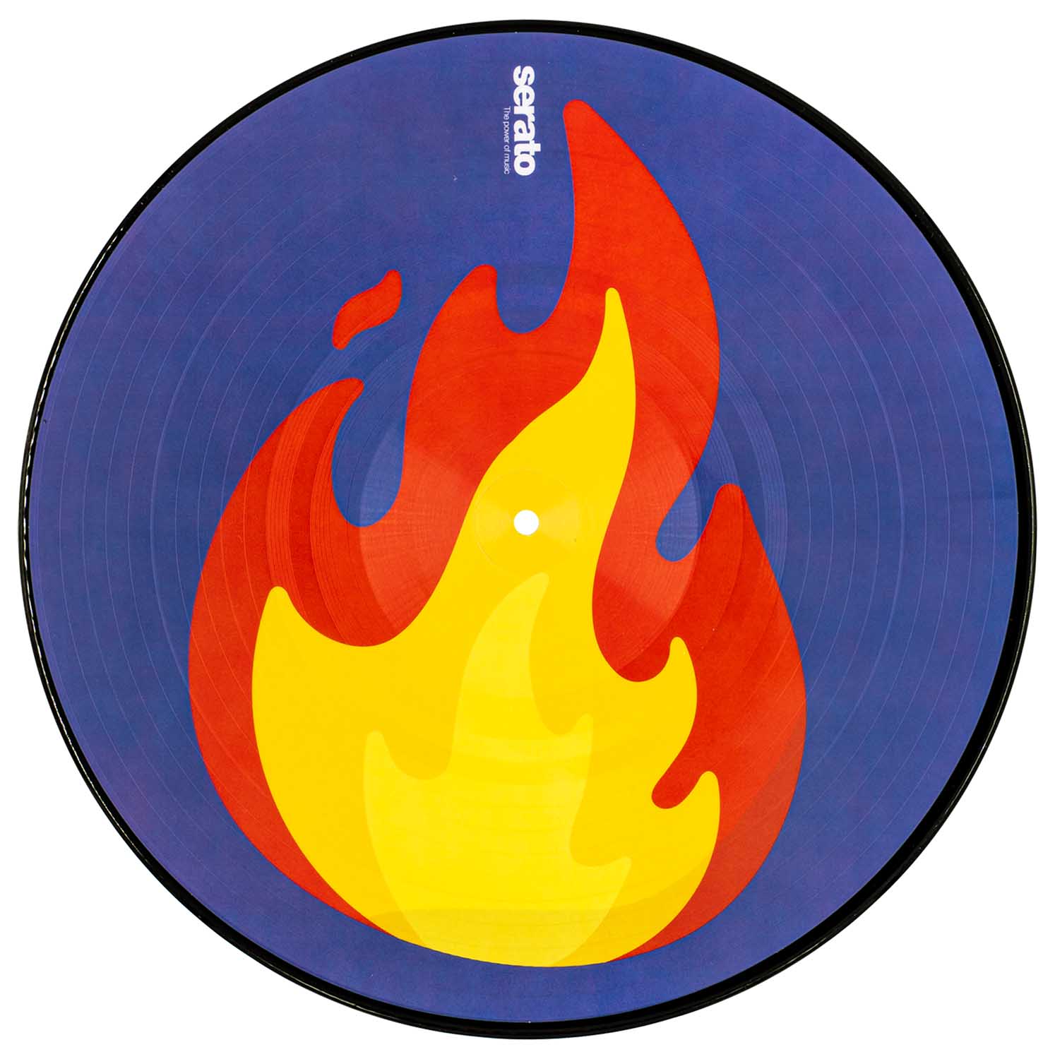 Serato SCV-PS-EMJ-2 Emoji Series #2 Flame/Record, 12" Control Vinyl for Serato DJ - Pair - Hollywood DJ