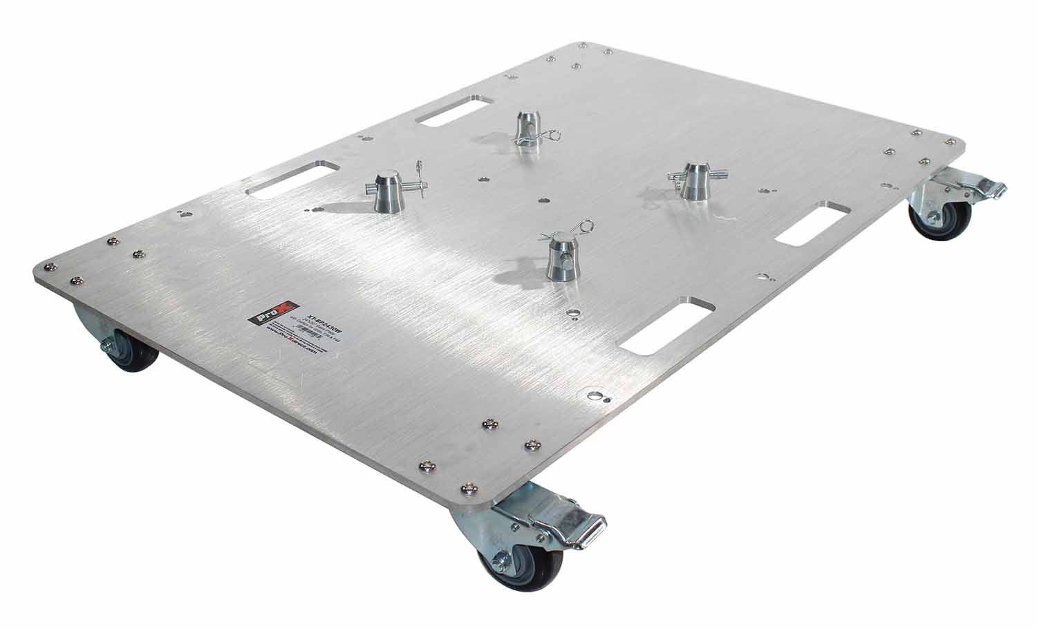 ProX XT-BP2430W Rolling Aluminum Base With 4 - 3 Inch Locking Casters - 24" x 30" - Hollywood DJ