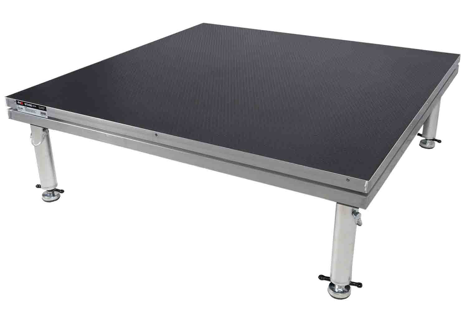 ProX XSU-4X4 Stage One 4' x 4' Ft Stage Deck Incl. 16-22-inch (24-in Extended) Telescoping Legs, and Deck Leveling Clip - Hollywood DJ