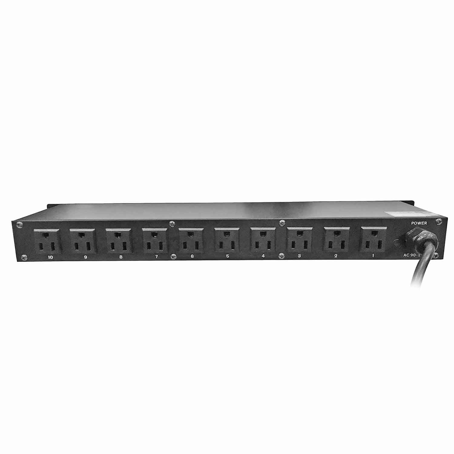 ProX X-PC10USB 10 Plug Rack Mount Power Distribution Switch with 2 USB Charging Ports - Hollywood DJ
