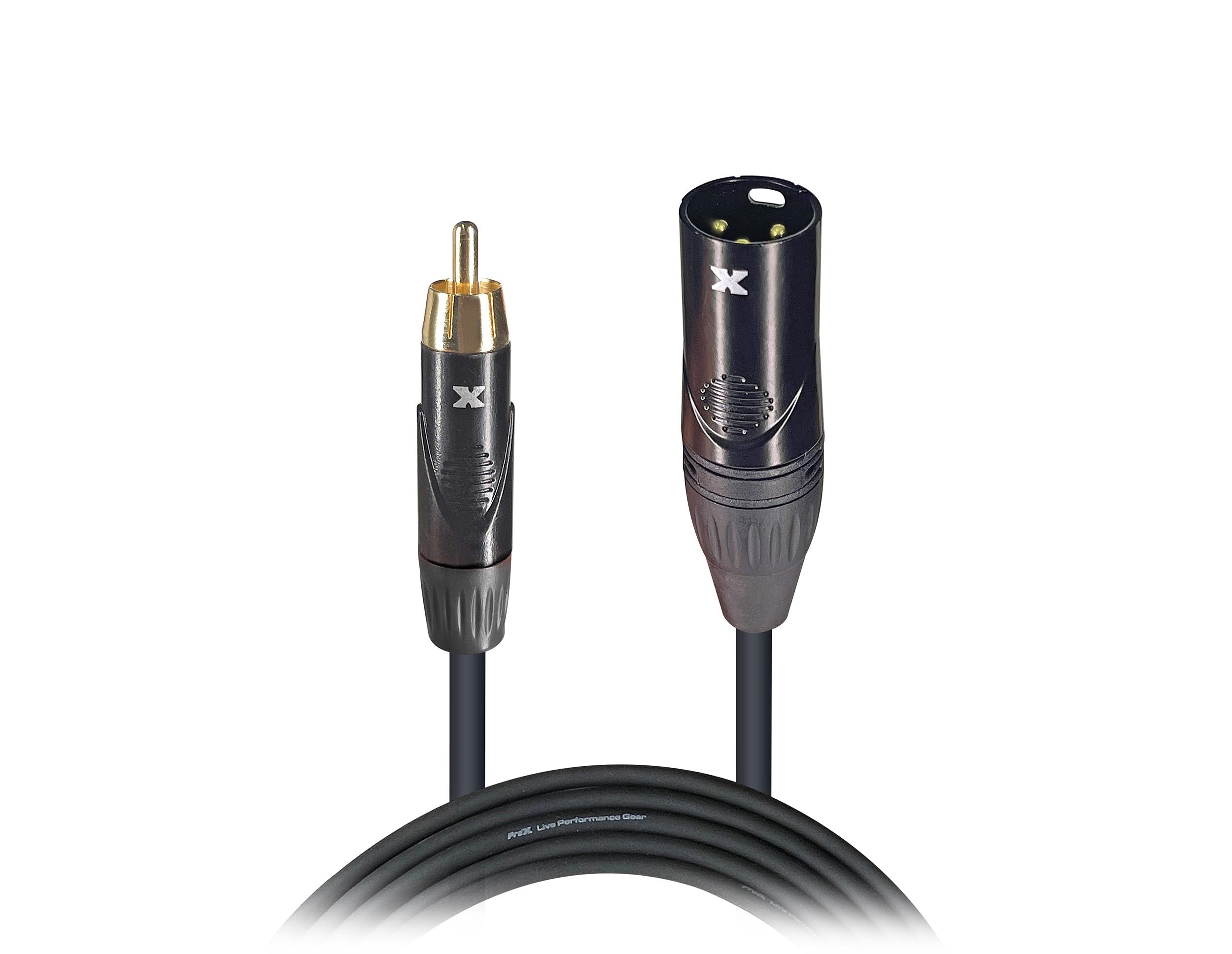 Prox XC-RXM25 Unbalanced RCA to XLR3-M High Performance Audio Cable - 25 Feet by ProX Cases