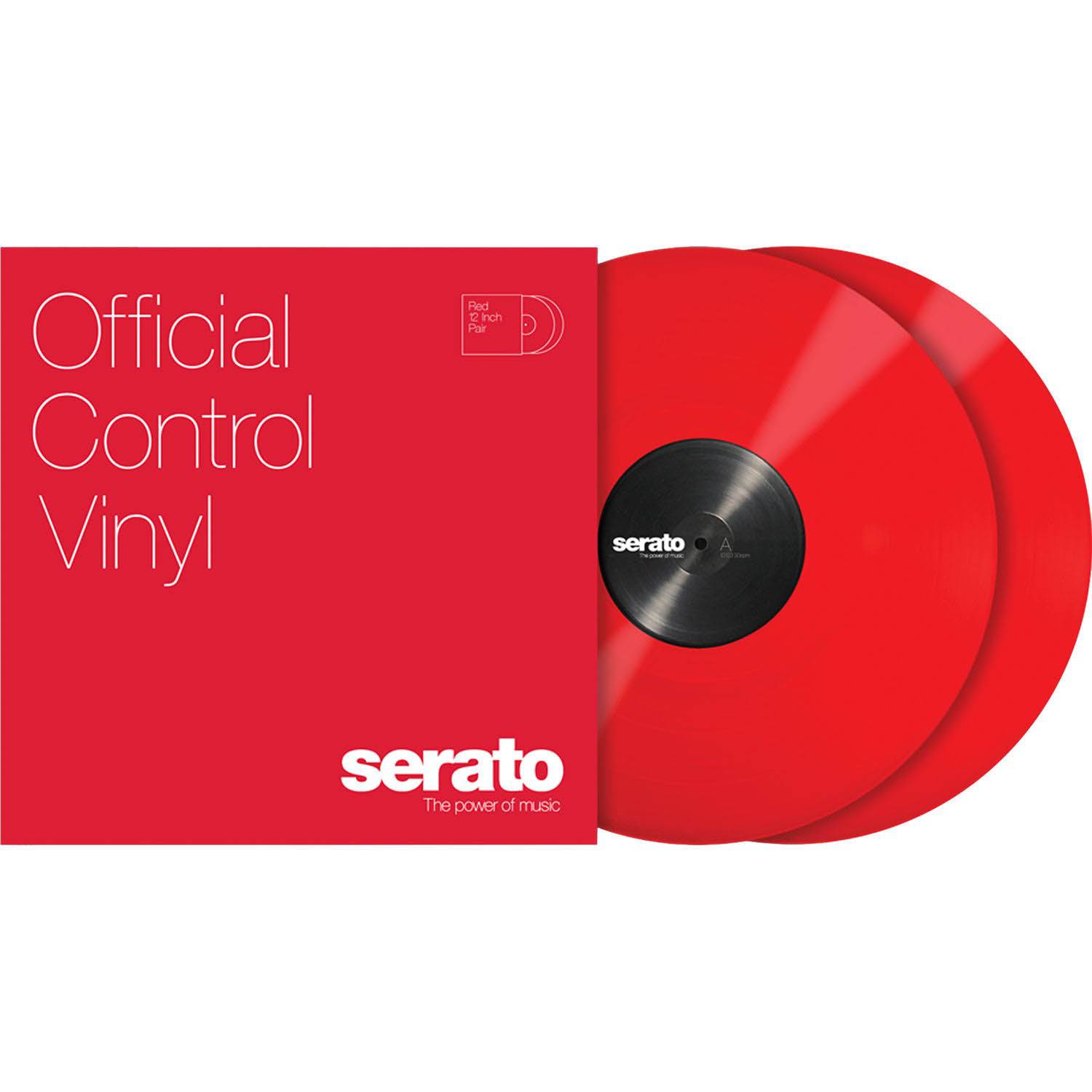 Serato SCV-PS-RED-OV 12" Control Vinyl Pair - Red - Hollywood DJ