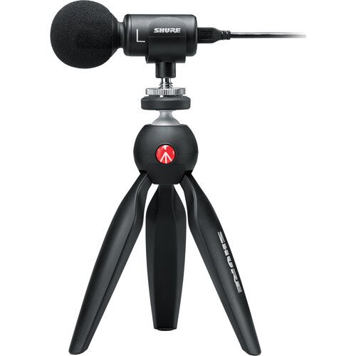 Shure MV88+ Video Kit Digital Stereo Condenser Microphone with Tripod