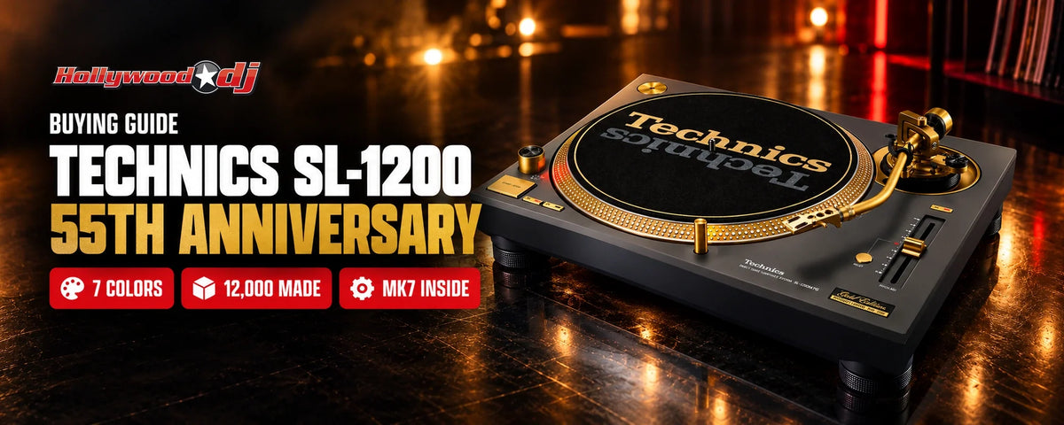 Technics SL-1200 55th Anniversary Edition guide: the gray SL-1200M7G-H with gold tonearm and platter rim - Hollywood DJ