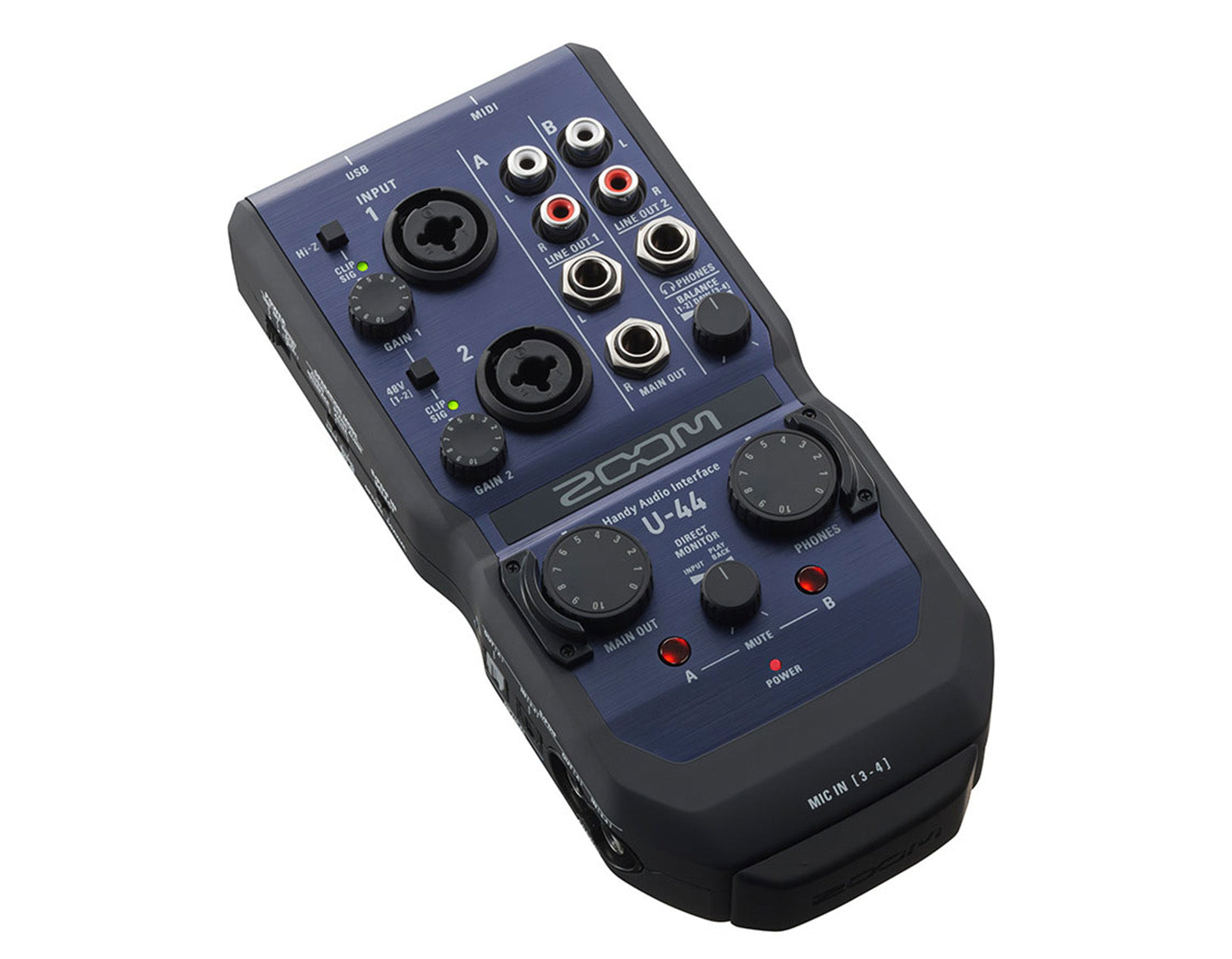 Zoom U-44 Handy Audio Interface High Quality Recording And Playback by Zoom