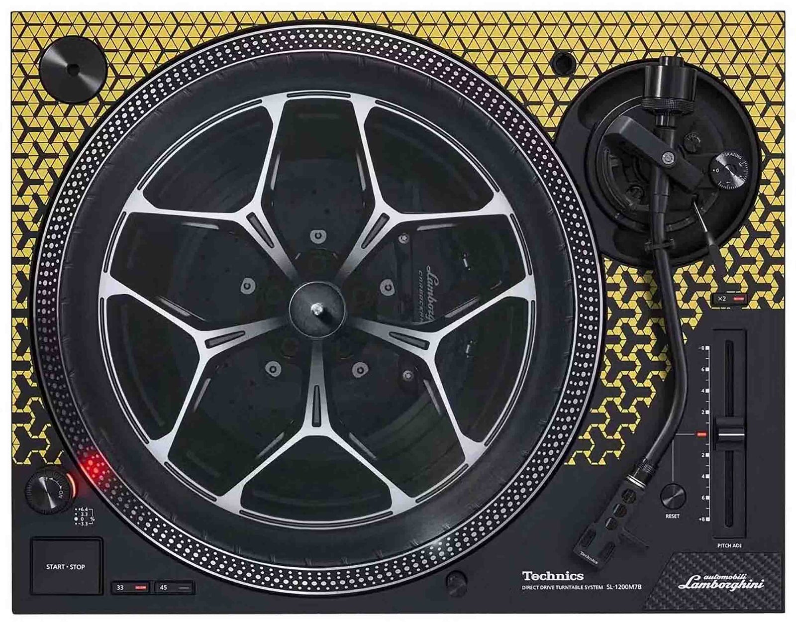 Open Box: Technics SL-1200M7BY Special Edition Lamborghini Direct Drive Turntable System - Yellow by Technics