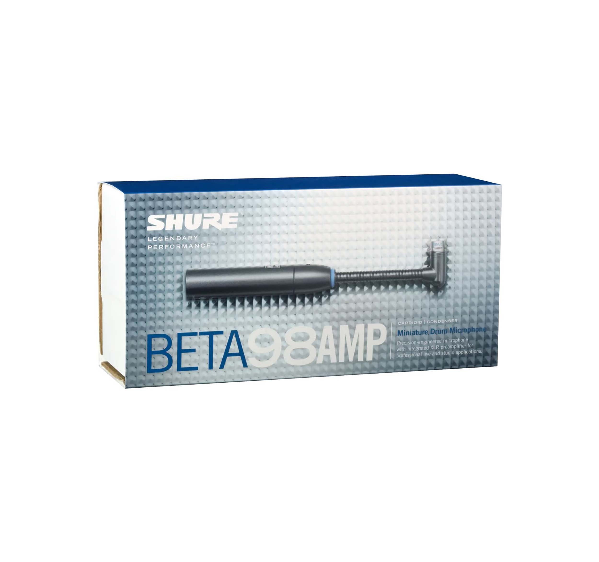 Shure BETA 98AMP/C, 3-Pin XLR Connector Cardioid Condenser Instrument Microphone - Black