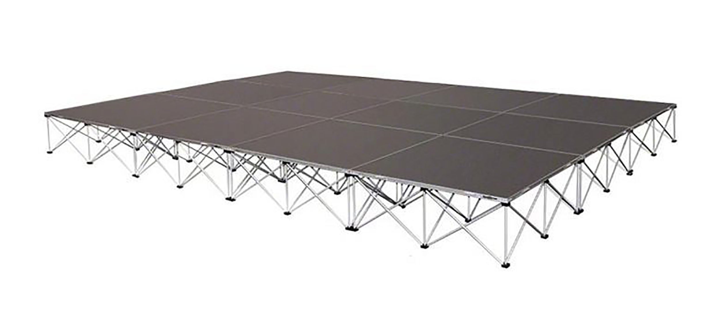 IntelliStage ISTAGE121624T, 12FT x 16FT x 24" High Complete Stage System in TuffCoat Finish by IntelliStage