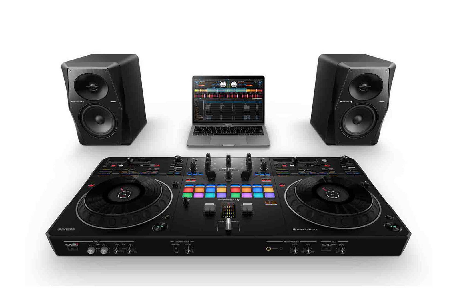 Pioneer DDJ REV5, 2 Channel DJ Controller Package with ProX Flight Case by Pioneer DJ