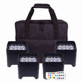 Colorkey CKW-6024 MobilePar Mini Hex 4 Uplight Bundle with Carrying Case - 4-Pack by ColorKey
