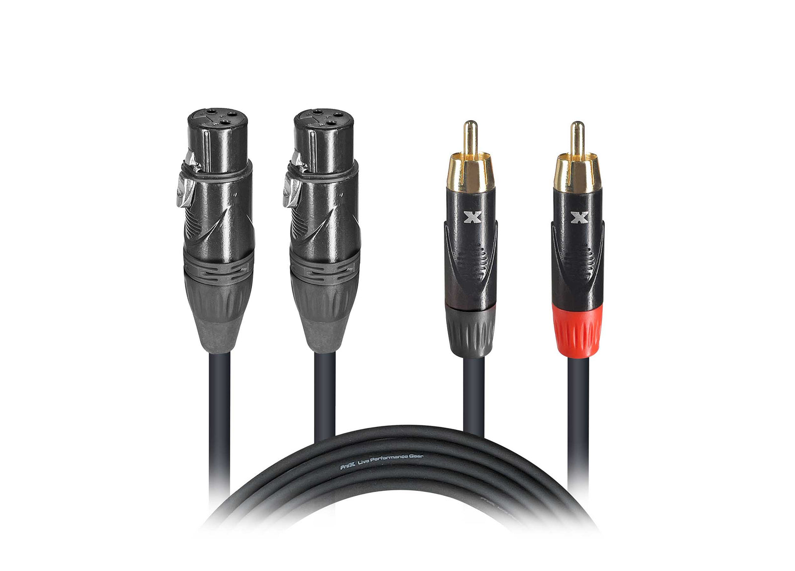 ProX XC-DRXF, Feet High Performance Dual Cable RCA Male to Dual XLR Female Cable by ProX Cases