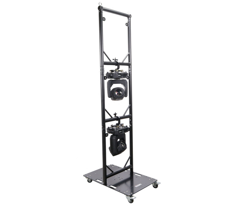 ProX XT-GRU-PKGX3BLK, Truss Modular 3X Rapid U Grid Trio DJ Package for Lighting - Moving Heads with Rolling Aluminum Baseplate - Black by ProX Cases