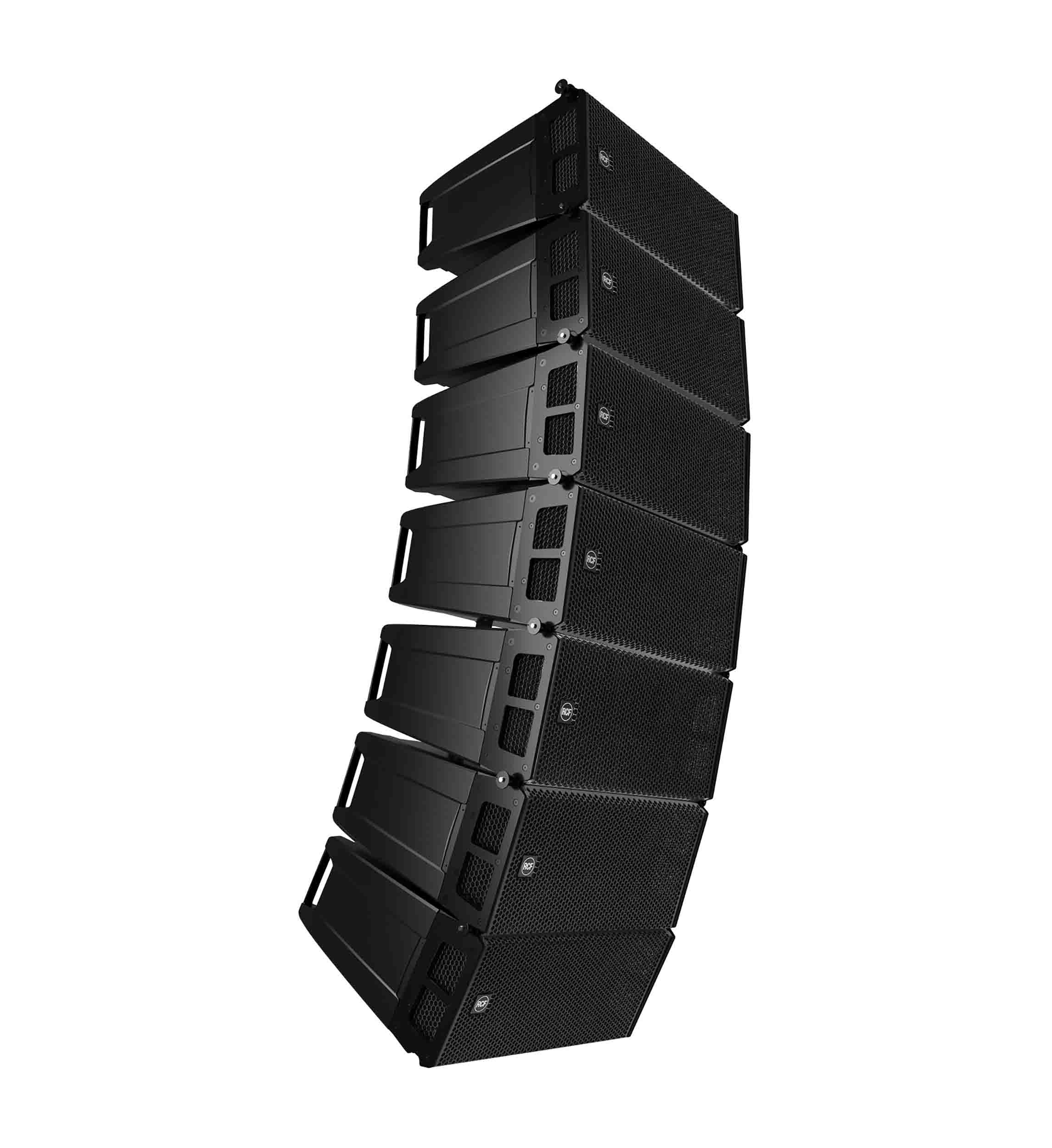 RCF HDL6-A W, 1400W Dual 6" Active Line Array Module - White by RCF