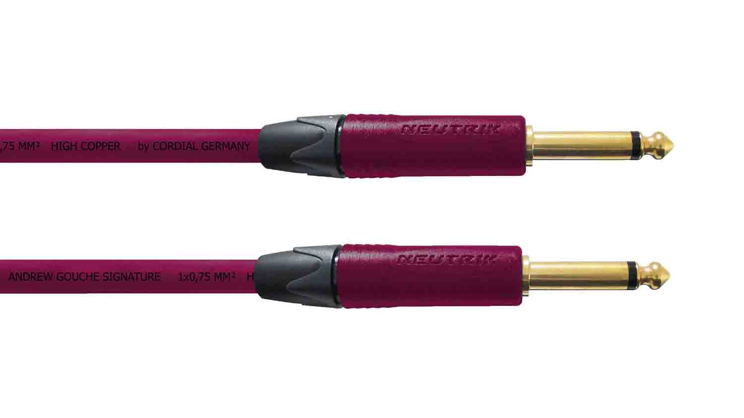 Cordial CSI PP-Andrew Gouché, 1/4" TS Male to TS Male Instrument Cable - Hollywood DJ