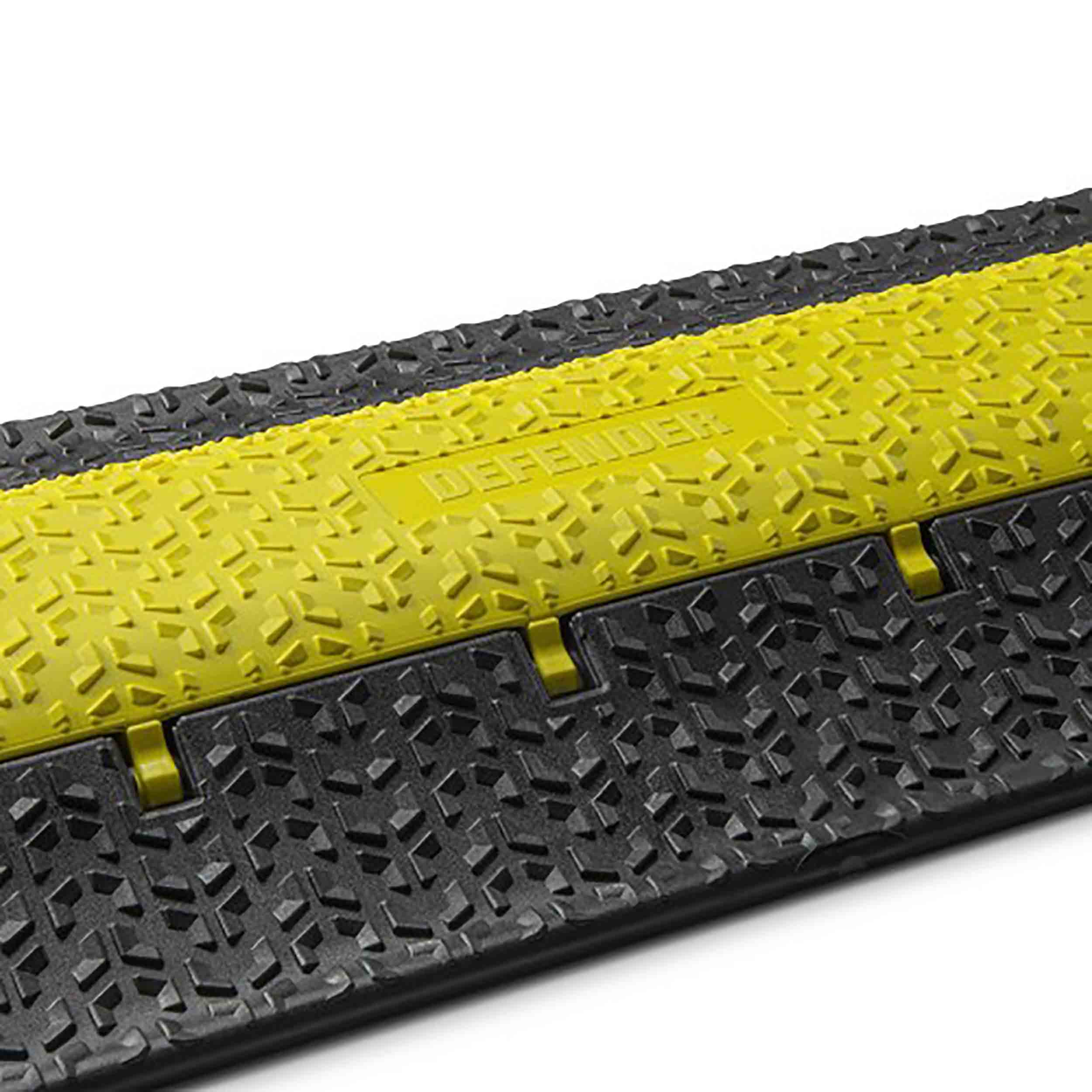 Defender 86100, 2 Channels Medium Duty Cable Protector - Black/Yellow by Defender