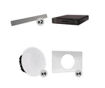 Shure 712X AL-V Ecosystem DJ Package Including 2 MXA710-2FT Linear Microphone, 1 P300-IMX Audio Processor, 4 MXN5W-C Ceiling Loudspeaker + 4 Tile Bridge by Shure