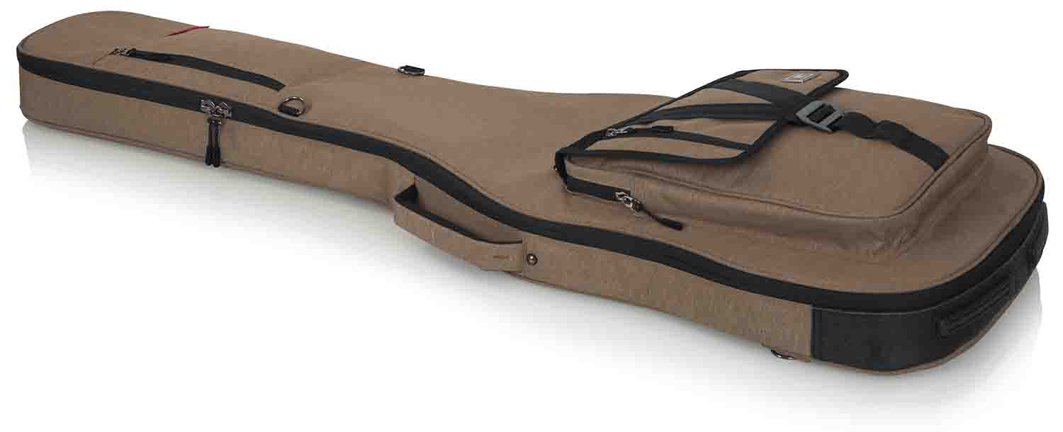 Gator Cases GT-BASS-TAN Transit Series Bass Guitar Gig Bag with Tan Exterior by Gator Cases
