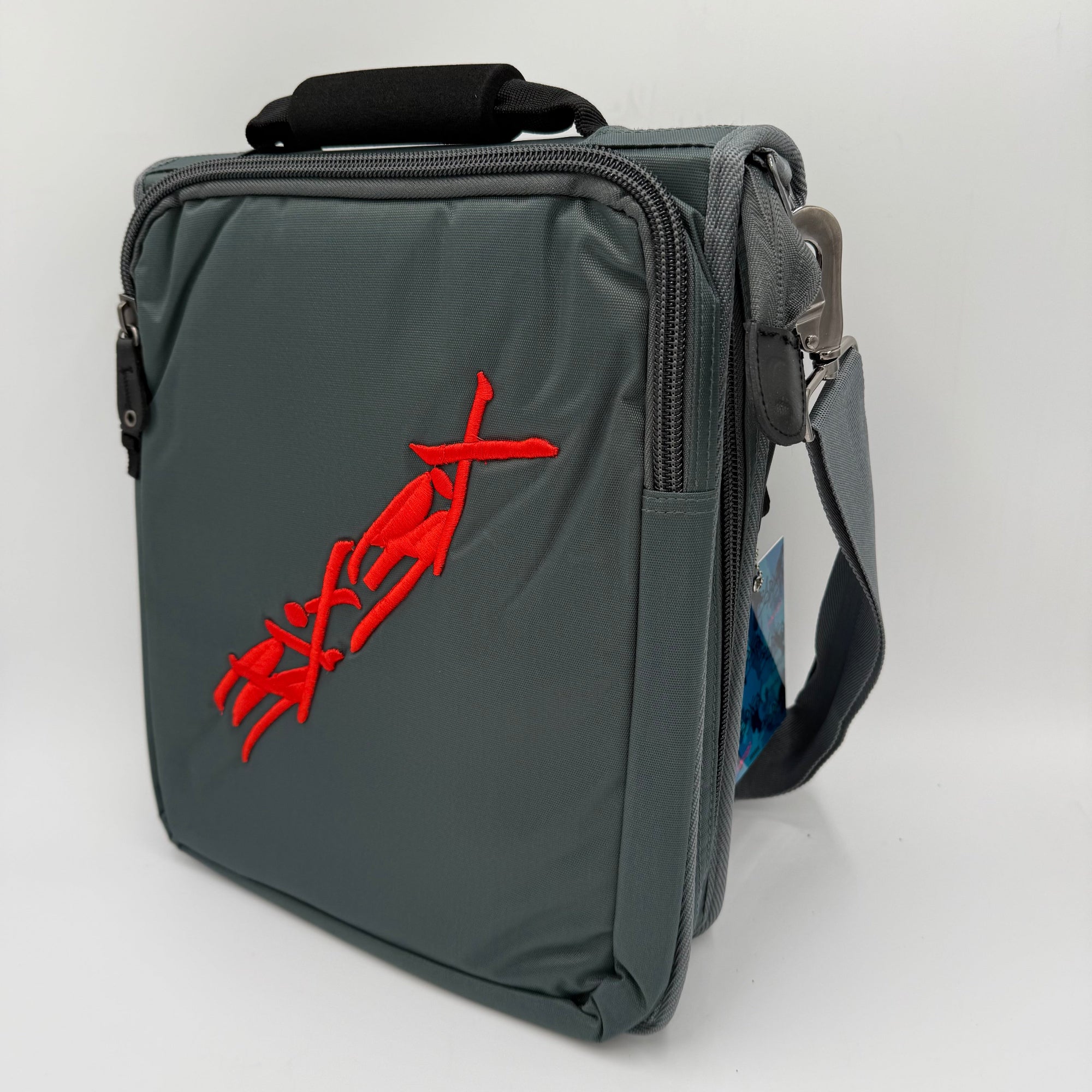 Bloxbox GREY DJ Satchel Accessories Carry Bag - fits small midi controllers, Gobos, cables, accessories by Hollywood DJ