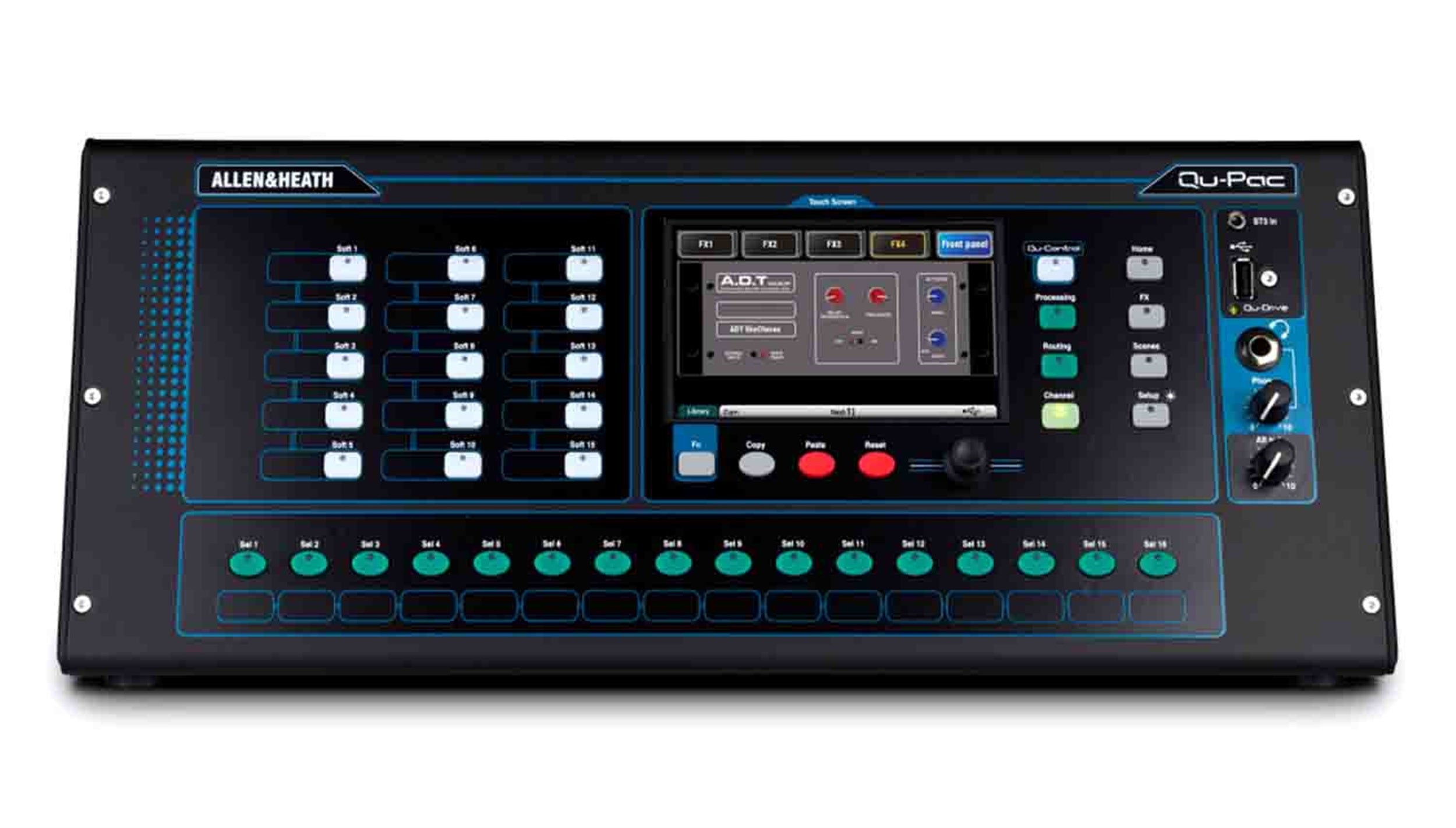 Allen & Heath Qu-Pac 22 in/12 Out Rackmountable Digital Mixer by ALLEN & HEATH