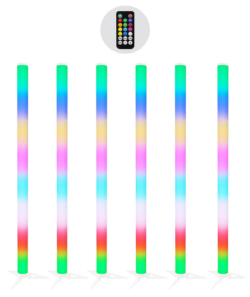 B-Stock: JMAZ JZ2006 LED Color Tube, Galaxy Tube 6 Packs With 32 Tri-color (RGB) LEDs and RF Remote Control by JMAZ