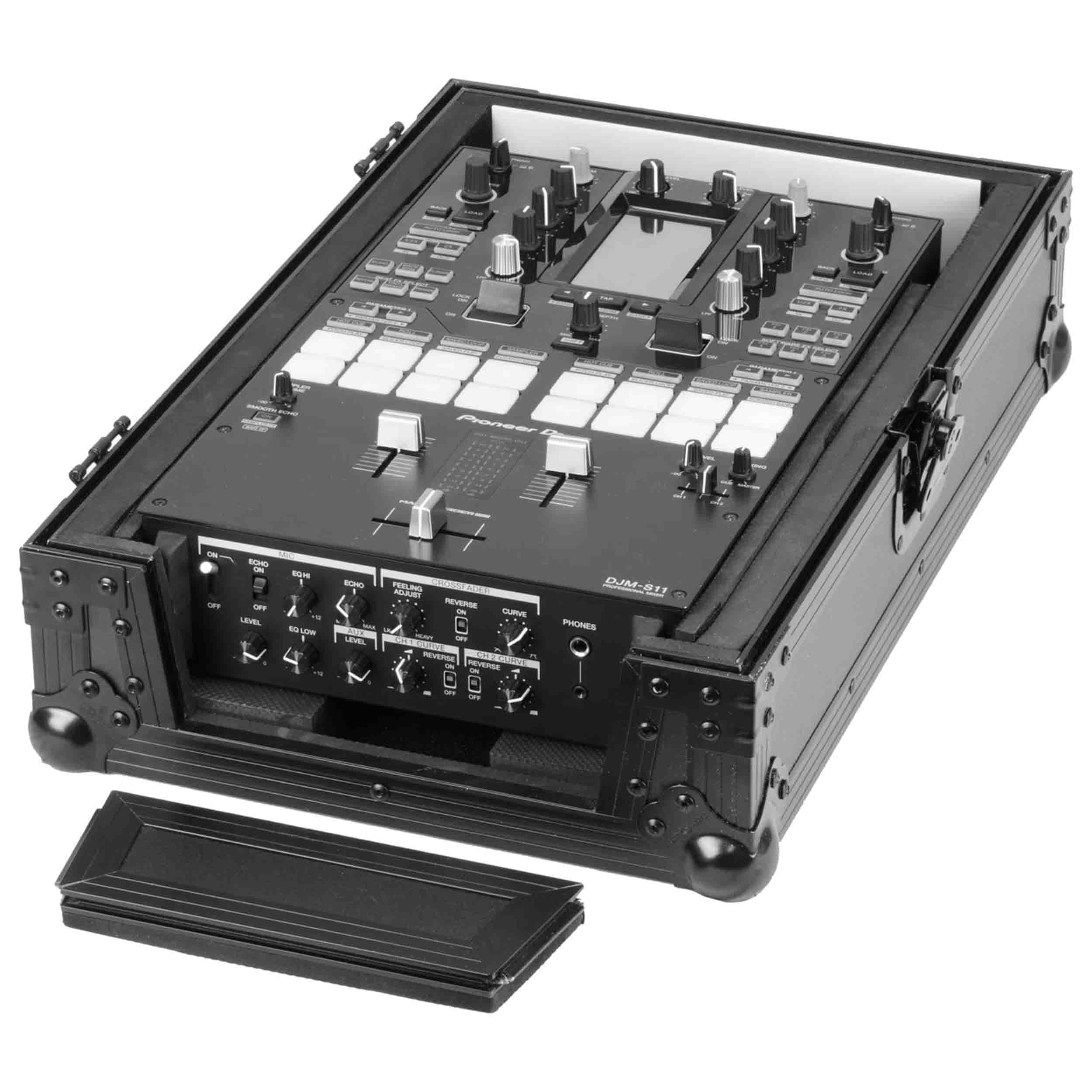 Odyssey FFX11MIXBL, LED Black Label Universal Format DJ Mixer Flight FX Case - 10 to 11 Inches