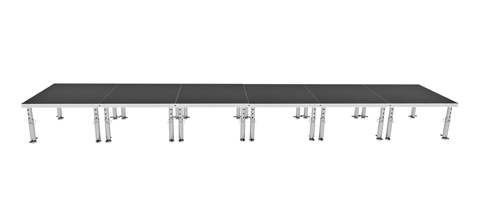 ProX XSU-24X4PKG, Stage One 24' x 4' Ft. Portable Stage Package - Includes 6x Decks with Telescoping 16-22" Adjustable legs by ProX Cases