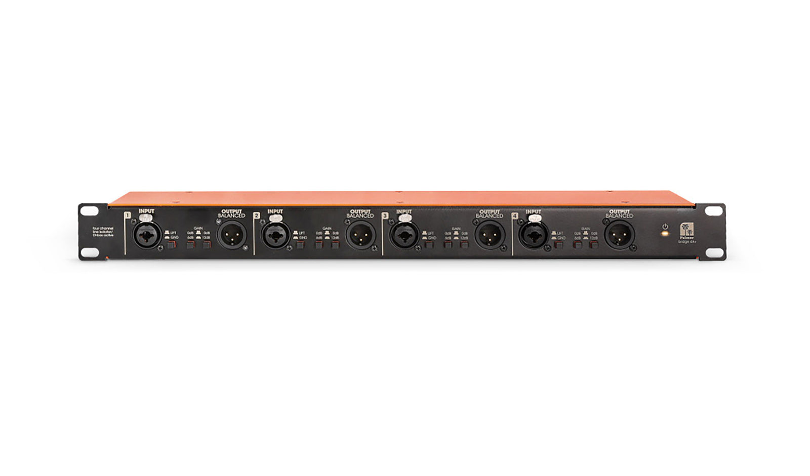 Palmer BRIDGE 4A+, 4-Channel 19"  Active DI / Line Isolation Box by Palmer