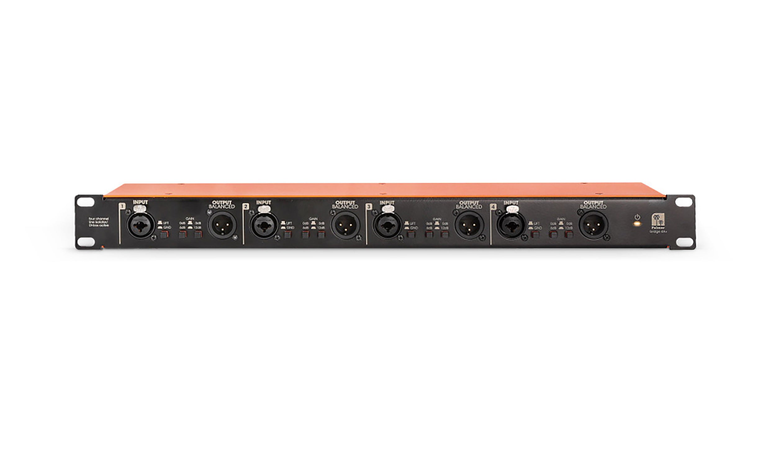 Palmer BRIDGE 4A+, 4-Channel 19"  Active DI / Line Isolation Box by Palmer