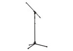 K&M 21070 Tripod Microphone Stand with Fixed Boom Arm - Black by K&M